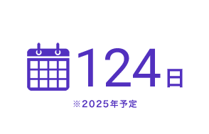 124日　※2025年予定